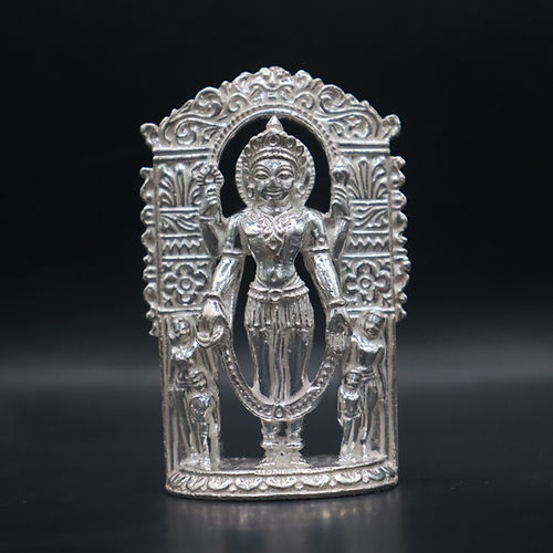 Divine Silver Ram Lala Idol in Ornate Arch Frame
