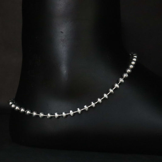 Sparkling Sterling Silver Anklet