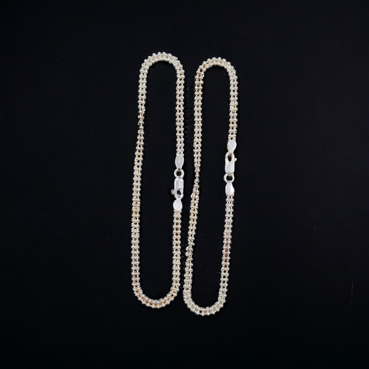 925 Sterling Silver Sparkle Ankle Chain