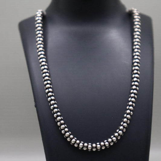 Padded Cable 925 Silver Men's Chain