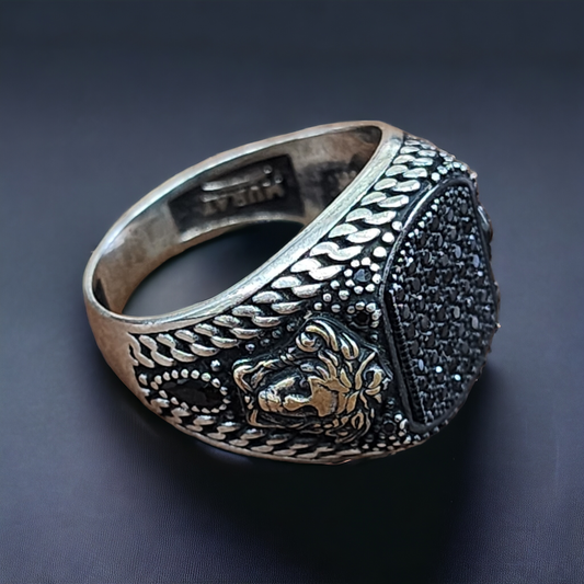 Simpler Product Name: Turkish Sterling 925 Men's Gem Ring.