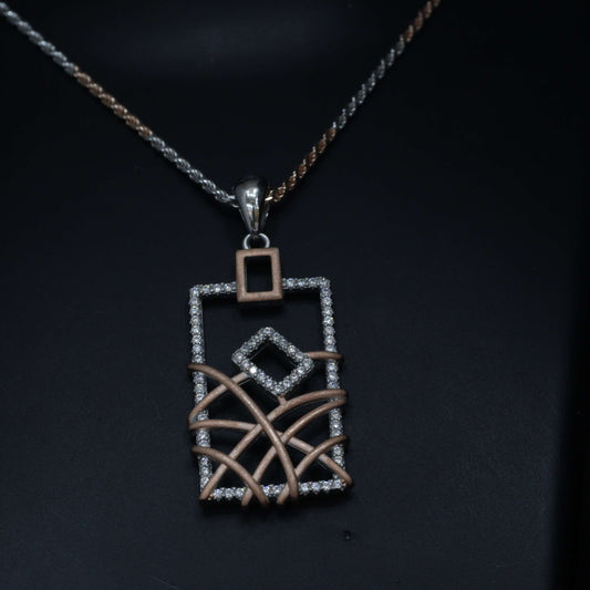 "Rosy Diamond Sterling Pendant Sets