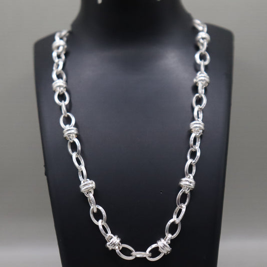 Bold Silver 925 Link Necklace