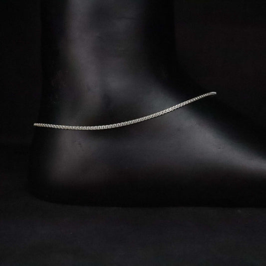 "925 Sterling Silver Dainty Charm Anklet"