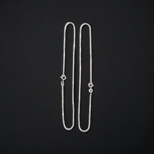 "925 Sterling Silver Dainty Charm Anklet"
