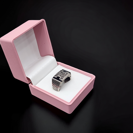 "Turkish Sterling Silver 925 Men's Black Band"