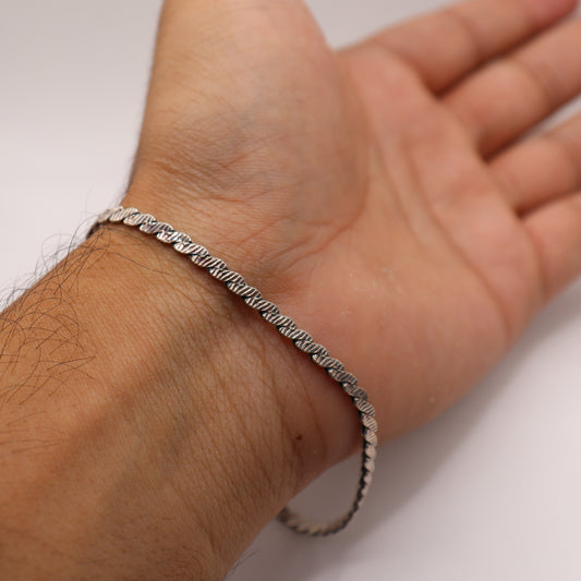 "Royal Silver Shield Bracelets"