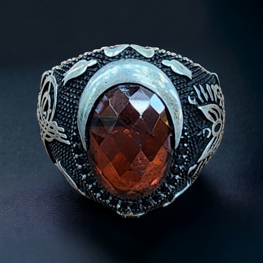 Turkish Amber Essence Sterling Silver 925 Men's Ring