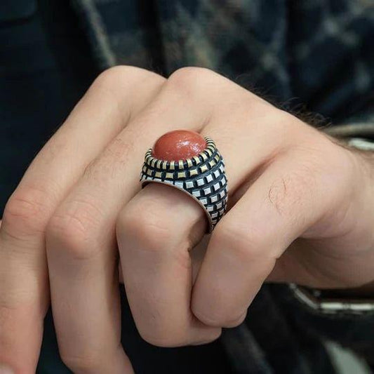 Turkish-Yemeni Sterling Silver Men's Ring
