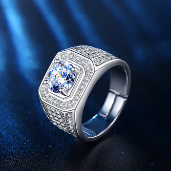 Onyx Elegance 925 Silver Men's Turkey Ring