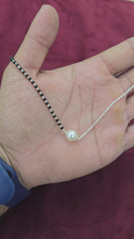 Elegant Silver 925 Pearl Mangalsutra